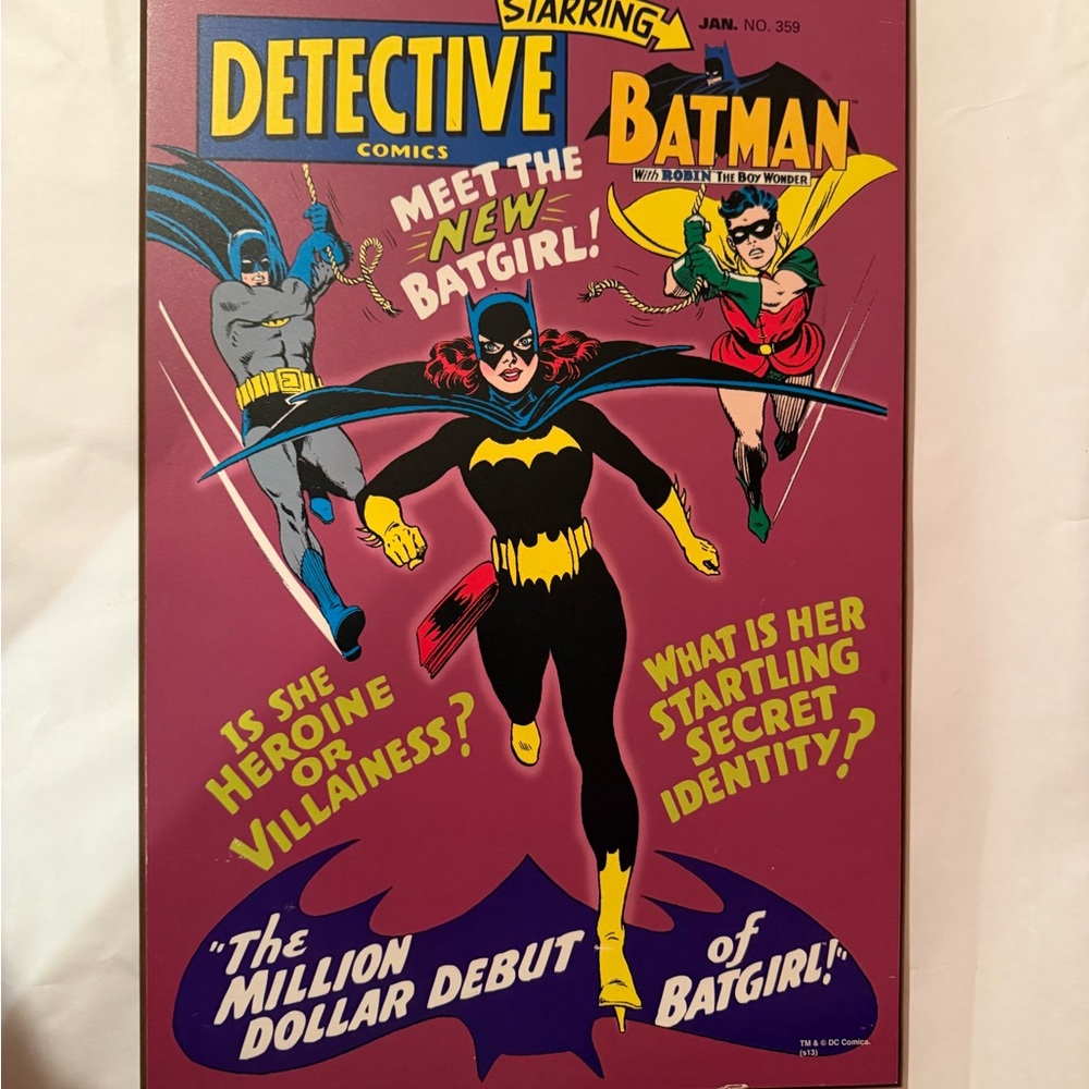 DC Detective Comics # 359  " Debut of Batgirl" Wood Wall Art